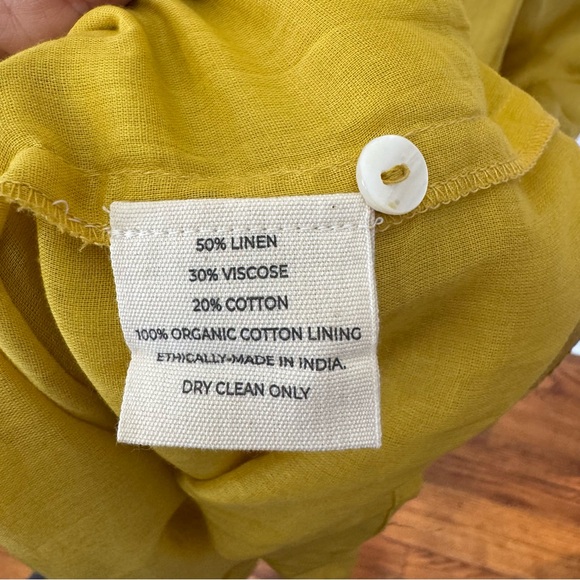 Laude The Label Lupita Balloon Sleeve Satin Maxi Dress in Citrine Sz S/M - Picture 15 of 15